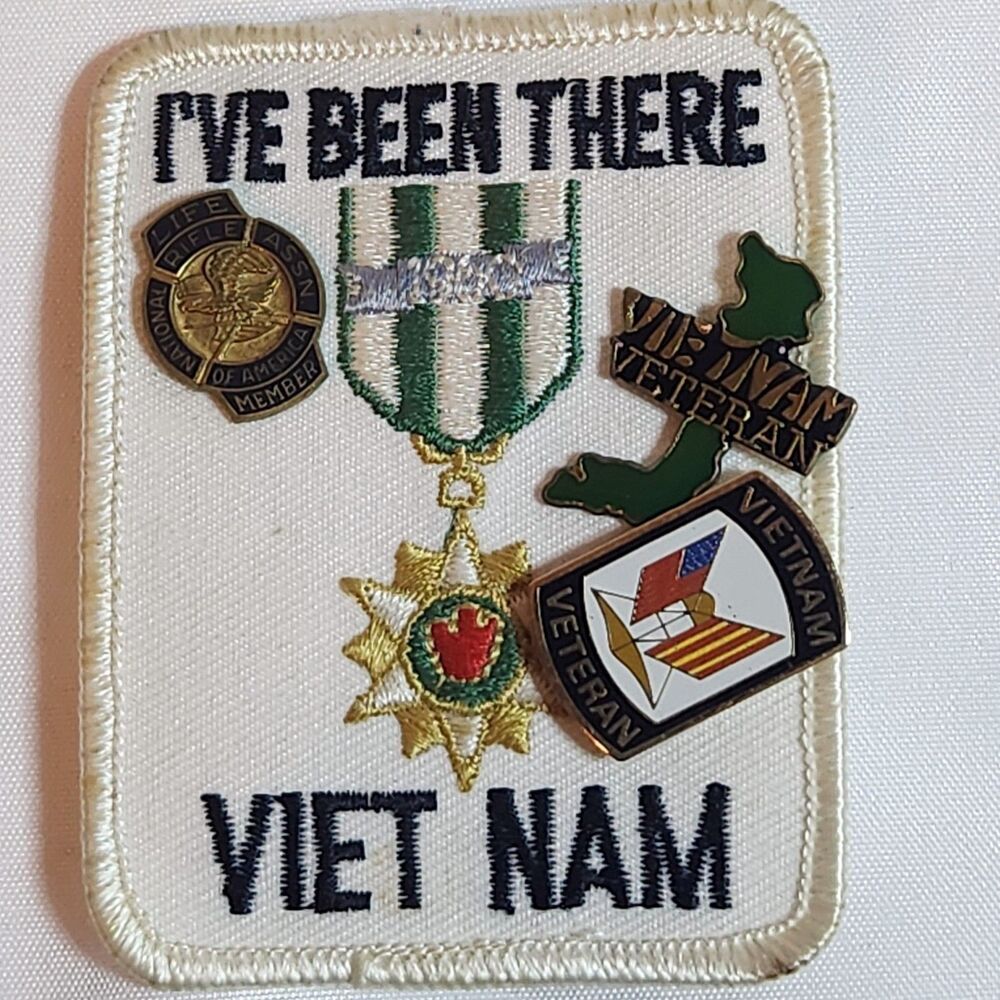 Vietnam Veteran I've Been There Patch + 3 Enamel Pins Military Memorabilia Lot